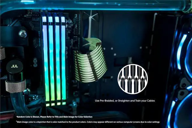 Alt view image 4 of 7 - LINKUP - 30cm PSU Cable Extension 18AWG Oxygen Free Copper (OFC) Teflon Jacket Custom Mod GPU PC w/Comb Kit | 1 x 24 P (20+4) | 1 x 8 P (4+4) CPU | 2 x 8 P (6+2) GPU Set | 300mm - Green