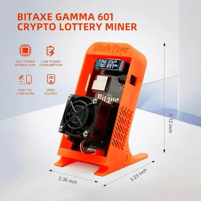 Alt view image 3 of 5 - Bitaxe Gamma 601 Bitcoins Miner-1.2TH/s ASIC Crypto Miner with Open-Source System, 18W, 35dB Silent, 2.4GWifiDual 5V Fans with Steel Protective casing, Plug & Play for Home Mining