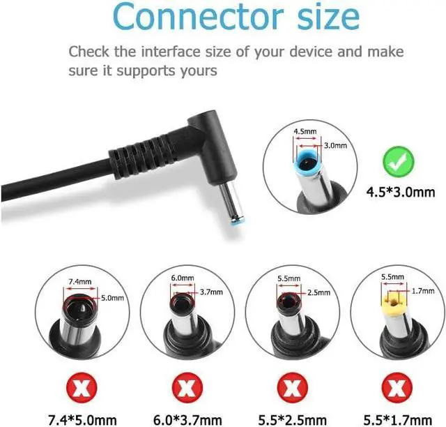 Alt view image 3 of 7 - 19.5V 6.15A 120W AC Charger Compatible with HP USB-C Dock G5 TPN-CA19 Envy 15 17 ZBook Fury 15 17 G7 G8 L64086-001 L64087-001 ZHAN 66 Pro 14 G3 Omen 15-5000 15-5100 15-5200 120W Power Supply