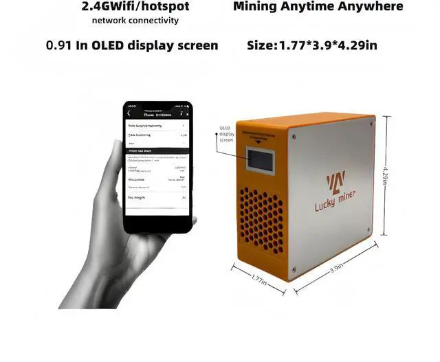 Alt view image 2 of 6 - New Lucky Miner LG07 Dogecoins Miner and Litecoins Mining Machine -11MH/S-25W-2.4GWifi-Ultal Scrypt Algorithm Asic Crypto Miners for LTC/Doge/BEL/LKY/PEP/XVG- Low Power Consumption for Home use.