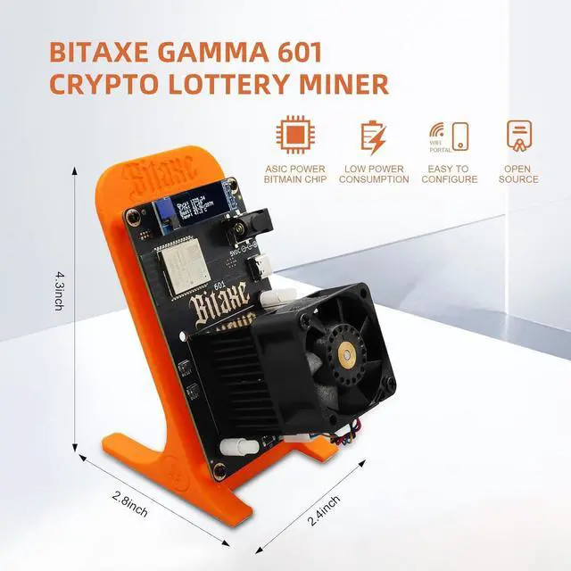 Alt view image 4 of 6 - Bitcoins Miner 601 1.2TH/S BM1370 15W SHA256 BTC BCH BSV DGB Lucky Miner Solo ASIC Mining Silent Miner Machine Lottery Miner