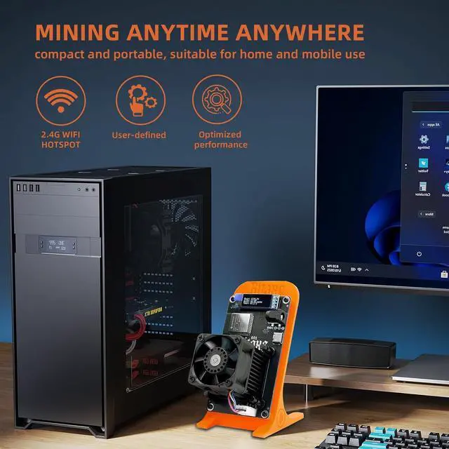 Alt view image 5 of 6 - Bitcoins Miner 601 1.2TH/S BM1370 15W SHA256 BTC BCH BSV DGB Lucky Miner Solo ASIC Mining Silent Miner Machine Lottery Miner