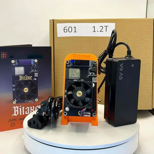 Alt view image 6 of 6 - Bitcoins Miner 601 1.2TH/S BM1370 15W SHA256 BTC BCH BSV DGB Lucky Miner Solo ASIC Mining Silent Miner Machine Lottery Miner