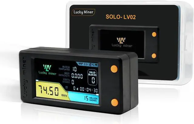 Main image of NerdMiner Lucky Miner V2 78KH/S 1W 1.9" T-Display Solo Lottery Bitcoins with Low Power Consumption 2.4GWiFi Connection, and USB-C Power