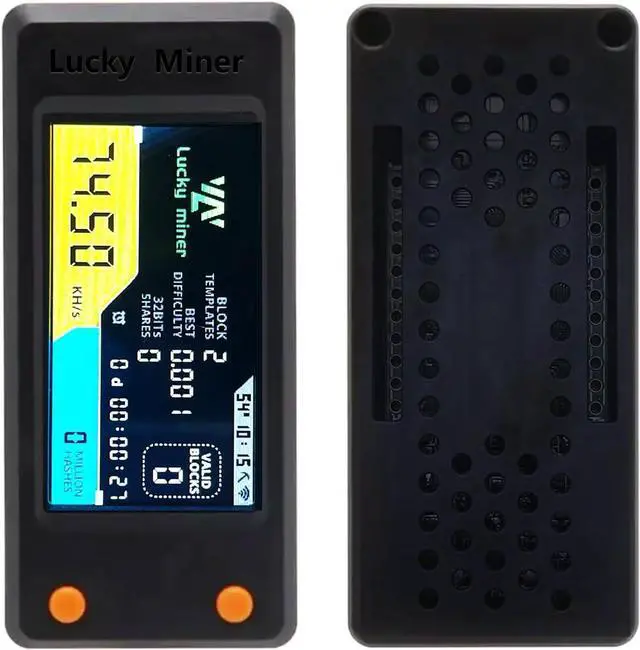 Alt view image 5 of 6 - Lucky Miner LV02 Solo Bitcoin Miner, 78KH/S, 1W Power, LCD Display, 4.8 cm Mini Screen, Type-C USB, Black