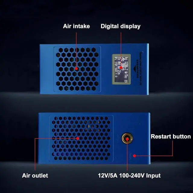 Alt view image 5 of 6 - Lucky Miner LV07 Bitcoins Miner 1000GH/S 2.4GWifi SHA-256 25W Crypto Miner with BM1366 Asic Chip Low Noise BTC Miner for Home Use Support Multiple Modes and cryptocurrencies