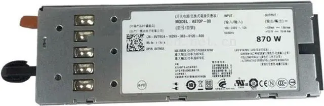 Alt view image 3 of 3 - 1pc for R710 T610 A870P-00 7NVX8 YFG1C VT6G4 0VT6G4 870W Power Supply