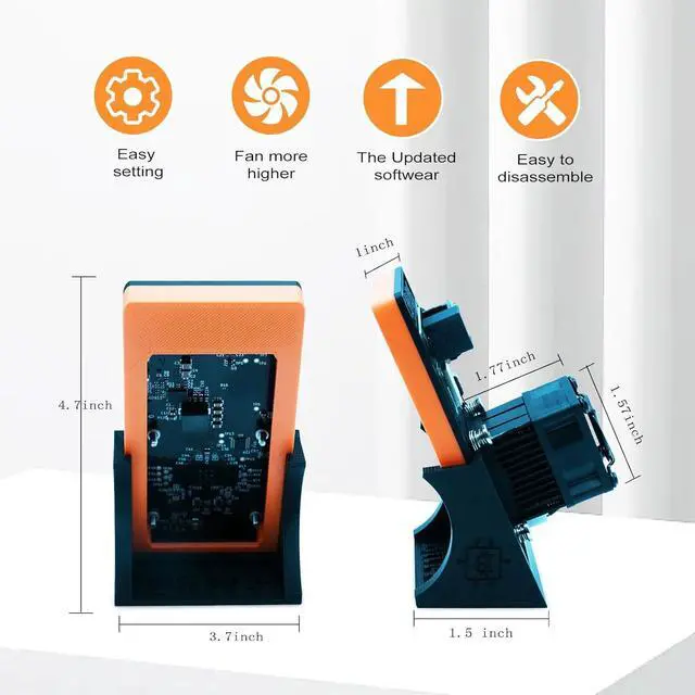 Alt view image 3 of 7 - BeLuckyMan Upgrade Bitaxe Gamma 601 Solo Miner 1.2TH/S Hashrate BM1370 ASIC Chip Bitcoins Miner BTC Lottery Cryptocurrency Open-Source Mining Machine (Black)