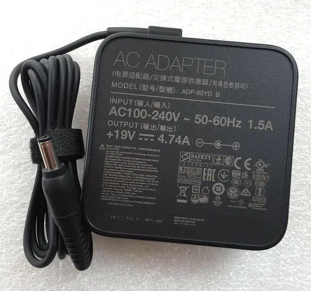 Main image of 19V 4.74A 90W ADP-90YD B AC Adapter Charger Compatible for Asus K55A K55N K501UX K53E Q550L U56E A55A K751L A450J A450VC X53E X551M X555LA K550D A55V Laptop Power Supply Cord