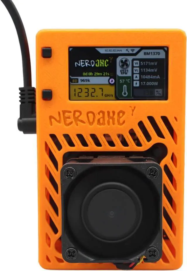 Main image of NerdAxe Gamma 1.2Th/S Bitaxe Miner With Fullcolor Display Graphics Fully Open-Sources Bitcoin Asic Miner Equipped With S21pro BM1370 Asic Chip Low Power Consumption Lottery Miner With PSU For Home Use