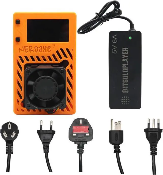 Alt view image 6 of 6 - NerdAxe Gamma 1.2Th/S Bitaxe Miner With Fullcolor Display Graphics Fully Open-Sources Bitcoin Asic Miner Equipped With S21pro BM1370 Asic Chip Low Power Consumption Lottery Miner With PSU For Home Use