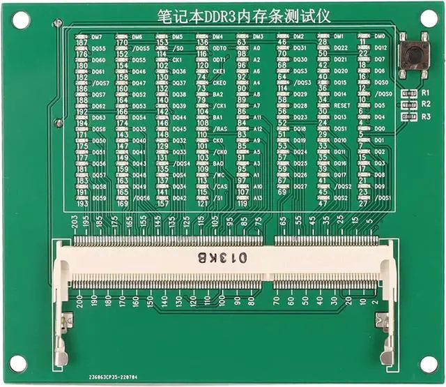 Alt view image 2 of 7 - DDR3 Memory Test Card, Portable Laptop DDR3 Tester, 110 LED Indicators for Fault Diagnosis, Supports Laptop DDR3 Memory Modules, with Battery Not Included