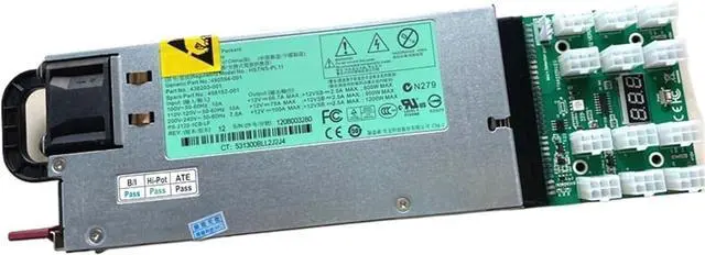 Alt view image 2 of 6 - 1200W PSU Server Power Supply HSTNS-PL11 490594-001 438203-001 for DL580 G6 G7 PCI-E Breakout Board 6Pin Cable