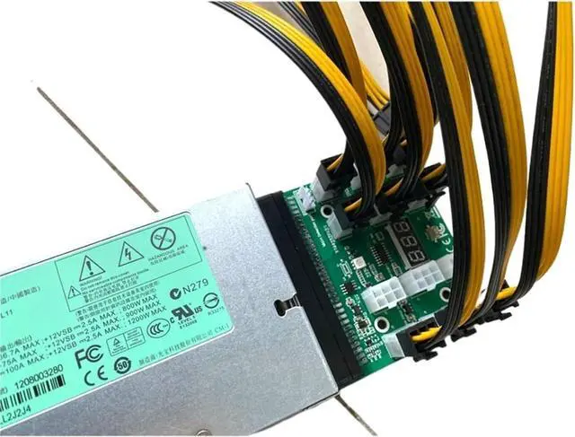Alt view image 3 of 6 - 1200W PSU Server Power Supply HSTNS-PL11 490594-001 438203-001 for DL580 G6 G7 PCI-E Breakout Board 6Pin Cable