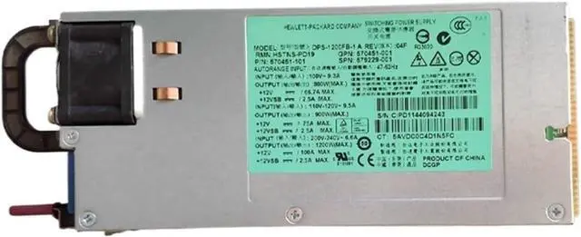 Alt view image 5 of 5 - for DL380 DL580 G7 1200W Server Power Supply HSTNS-PD19 570451-101 579229-001 570451-001 DPS-1200FB-1