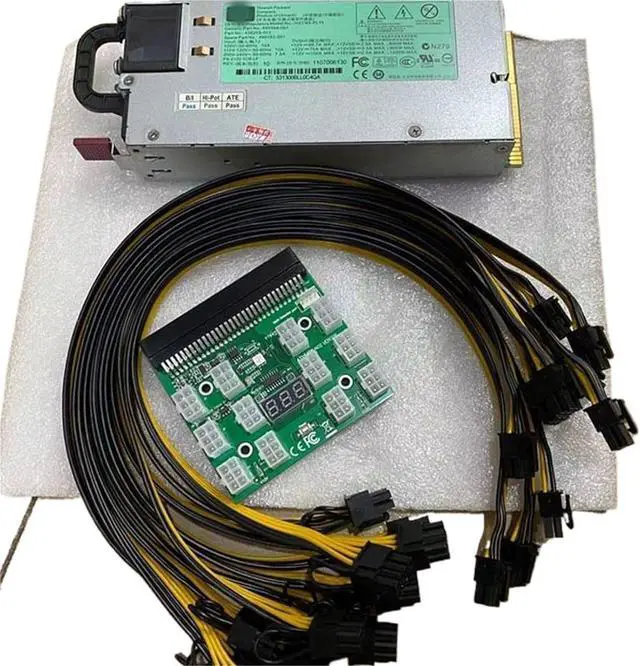 Alt view image 5 of 6 - 1200W PSU Server Power Supply HSTNS-PL11 490594-001 438203-001 for DL580 G6 G7 PCI-E Breakout Board 6Pin Cable