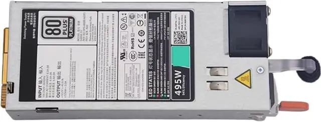 Alt view image 2 of 4 - 495W for R530 R630 R730 R730XD R740 T430 T630 Server Power Supply D495E-S0 D495E-S1 F495E-S0 02FR04 0N24MJ 09338D