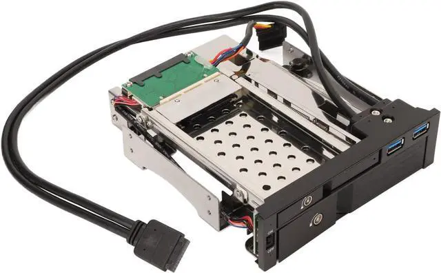 Alt view image 3 of 7 - 3.5in Internal Hard Drive Tray with Hot Swap and Trayless , Supports 2.5/3.5in Dual USB3.0 Up to 6Gbps, Mounting Bracket for Server, PC and Security