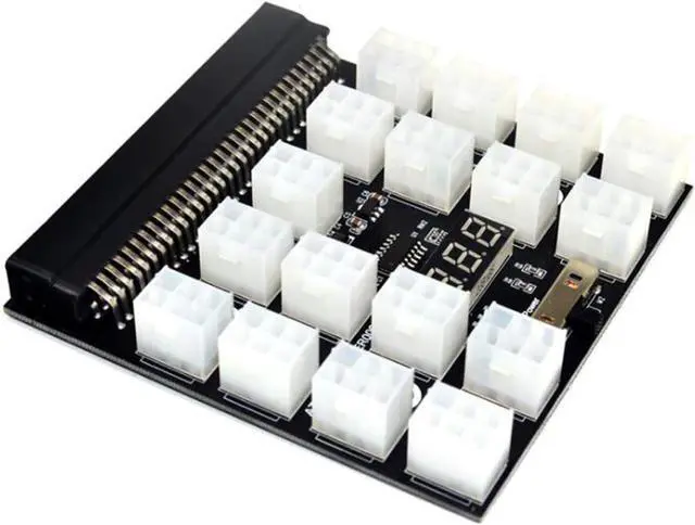 Alt view image 4 of 7 - MGTCAR Power Module Breakout Board Kits with 12pcs 17pcs 18AWG 6Pin to 6+2 8Pin Power Cable for HP 1200W 750W PSU Video Card(Red)