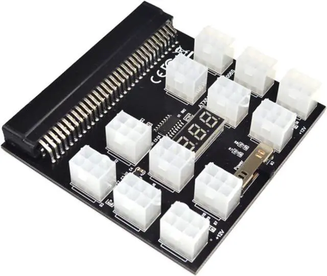 Alt view image 5 of 7 - MGTCAR Power Module Breakout Board Kits with 12pcs 17pcs 18AWG 6Pin to 6+2 8Pin Power Cable for HP 1200W 750W PSU Video Card(Red)