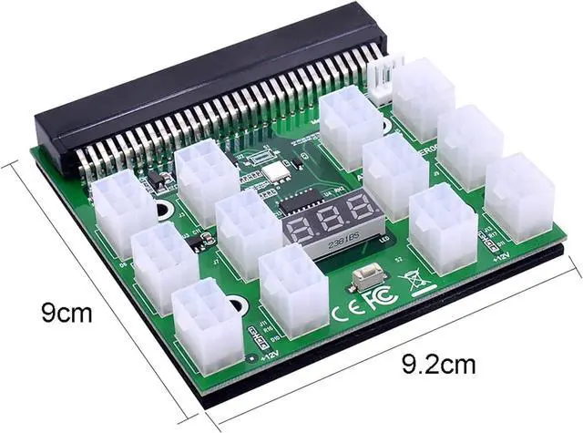 Alt view image 3 of 7 - MGTCAR Power Module Breakout Board Kits with 12pcs 17pcs 18AWG 6Pin to 6+2 8Pin Power Cable for HP 1200W 750W PSU Video Card(Red)