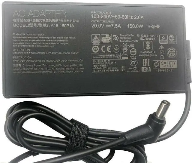Main image of 20V 7.5A 150W 6.0X3.7mm A18-150P1A AC Adapter Compatible for Asus FX505DD PX705D TUF705GD