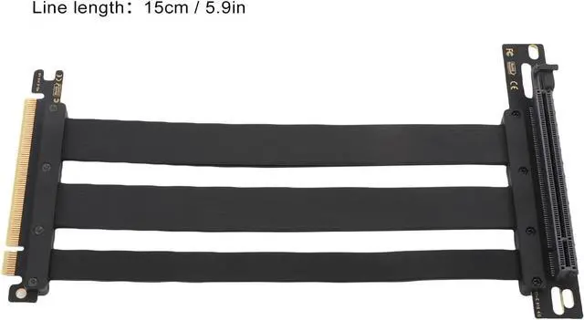 Alt view image 4 of 7 - PCI E 4.0 X16 Extension Cable, GPU Graphics Card Extension Cable 128Gbps 90 Degree Adapter, Compatible with RTX 4090 Ti and 8900 XT, PCIE 3.0, 2.0, and 1.0 (15cm)