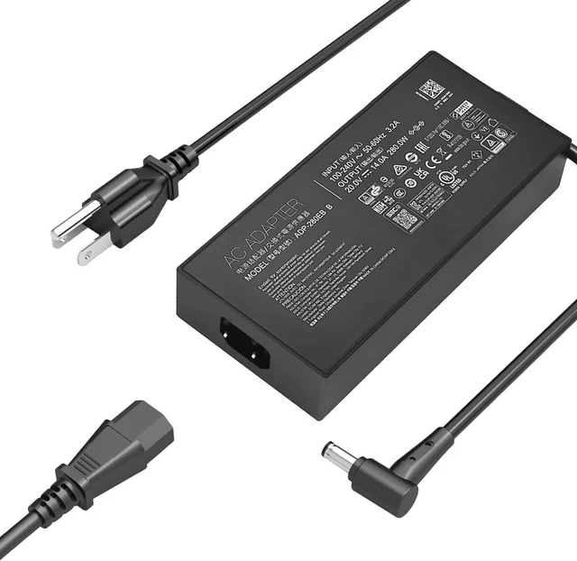 Alt view image 4 of 7 - 280W ADP-280EB B Laptop AC Adapter Compatible for Asus ROG Strix G15 G513 G513QM G17 G713QR G713QM G532L G732L G731G G531G G703G Scar 15 17 G532L G533Z G732L G733Z Gaming Power Supply Cord
