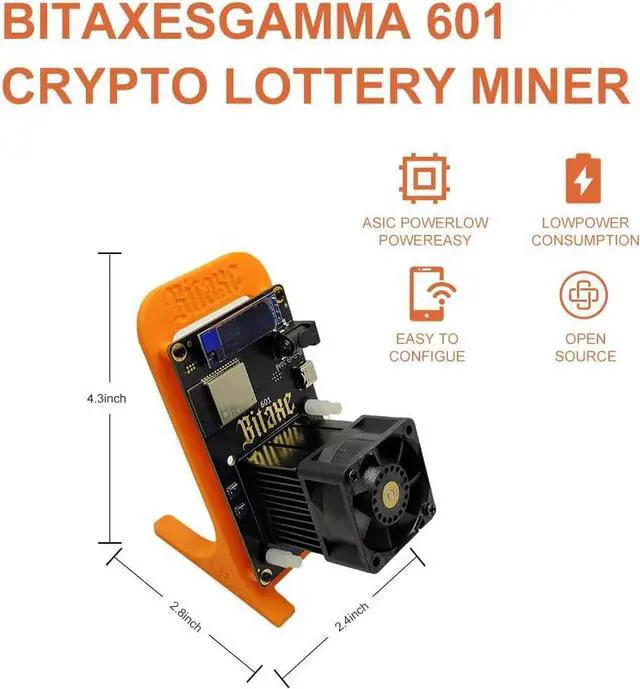 Alt view image 2 of 7 - Bitaxe 601 Gamma Bitcoins Miner 1.2TH/s Solo Miners BM1370 Asic Chip 2.4G WiFi 18W/TH BTC Miner Machine Lottery Crypto Miner with Open System Asic Bitcoins Mining Machine