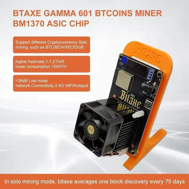 Alt view image 5 of 7 - Bitaxe 601 Gamma Bitcoins Miner 1.2TH/s Solo Miners BM1370 Asic Chip 2.4G WiFi 18W/TH BTC Miner Machine Lottery Crypto Miner with Open System Asic Bitcoins Mining Machine