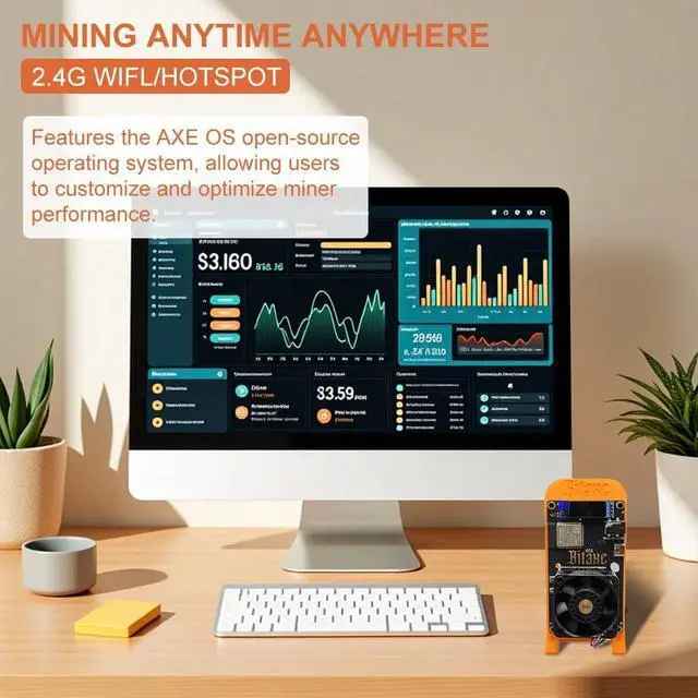 Alt view image 6 of 7 - Bitaxe 601 Gamma Bitcoins Miner 1.2TH/s Solo Miners BM1370 Asic Chip 2.4G WiFi 18W/TH BTC Miner Machine Lottery Crypto Miner with Open System Asic Bitcoins Mining Machine