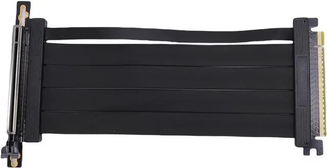 Alt view image 7 of 7 - PCIe 5.0 X16 Riser Cable, 128Gbps High Speed Flexible Extender Card Extension Port 90 Degree Adapter PCI Express 5.0 Port GPU Extension Card