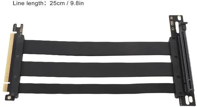 Alt view image 7 of 7 - PCIe 4.0 X16 Riser Cable, 90 Degree High Speed GPU Extension Cable Extender Card Extension Adapter for RTX 4090 Ti for 8900 XT (25cm)