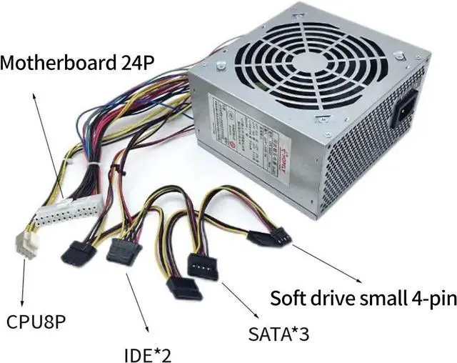 Alt view image 3 of 7 - Computer Power Supply 200W/250W/300W/350W Optional Comprehensive Protections Metal Heatsink Case