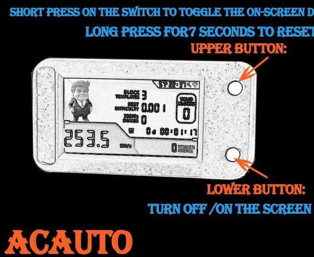 Alt view image 4 of 7 - New NerdMiner V2 PRO 250KH/S Donald Trump Edition T Display S3 Crypto Miner Low Power Consumption Fan-Cooled Lucky Solo Lottery Miner BTC Miner by ACAUTO (Orange)