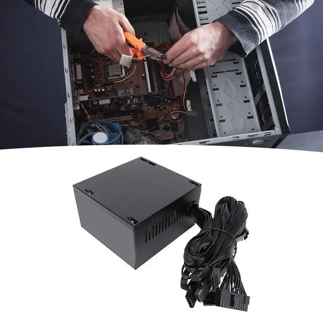 Alt view image 2 of 7 - High Efficiency 700W Gaming Power Supply, 80 Gold Certified ATX PSU, Auto Thermally Controlled Fan, All Protections, Energy Saving Model, Standby Power Consumption, Compatible,