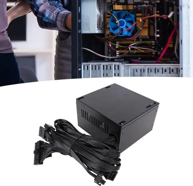 Alt view image 3 of 7 - High Efficiency 700W Gaming Power Supply, 80 Gold Certified ATX PSU, Auto Thermally Controlled Fan, All Protections, Energy Saving Model, Standby Power Consumption, Compatible,