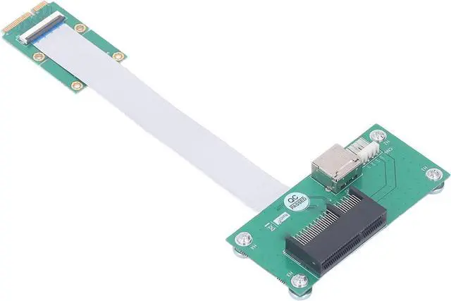 Alt view image 4 of 7 - Mini PCIE to PCIE Express 4X Extension Cord Adapter, USB Riser Card with High Speed FPC Cable, Plug and Play, Supports 2000 to Win10, PCIE 1X/4X Cards Compatible