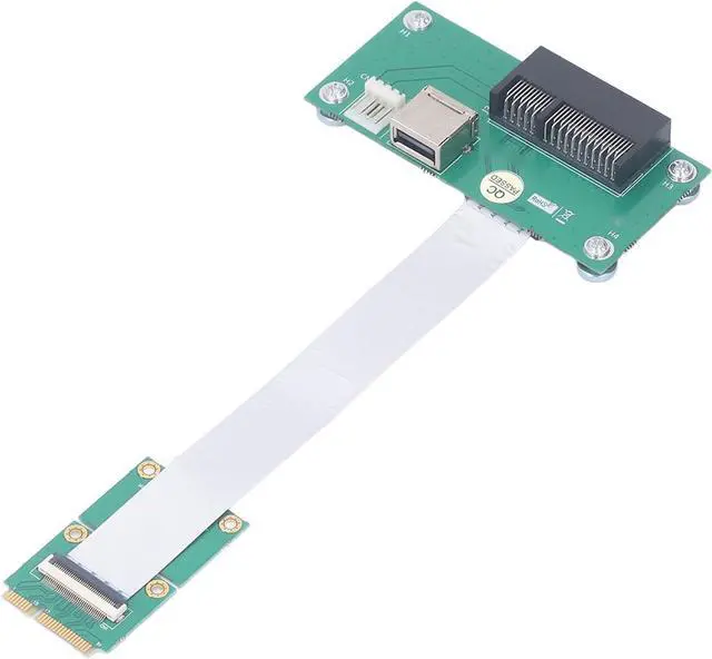 Alt view image 5 of 7 - Mini PCIE to PCIE Express 4X Extension Cord Adapter, USB Riser Card with High Speed FPC Cable, Plug and Play, Supports 2000 to Win10, PCIE 1X/4X Cards Compatible