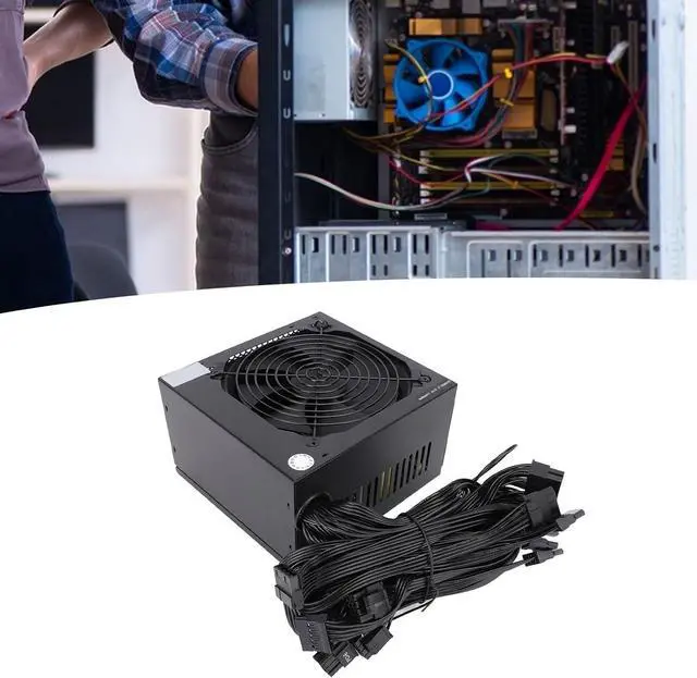 Alt view image 5 of 7 - Powerful 12V ATX Power Supply Equipped with Multiple Protections, Designed for Energy Efficiency, with Intelligent Temperature Control, Switchable Fan