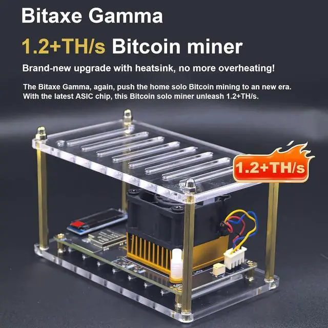 Alt view image 4 of 6 - NerdRhino Bit Gamma - 1.2+TH/s Bitcoin Miner BM1370 ASIC chip Acrylic Structure Redefining Home Bitcoin Mining Machine