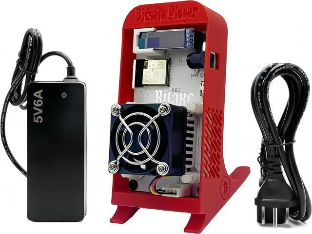 Alt view image 3 of 5 - Bitaxe Gamma 601-Bitcoins Miner Ultal Open Source 1-1.2TH/S-18W-BTC Solo Miner with Asic BM1370 chip-Low Noise&Low Power Consumption for Home use-Crypto Miner with 2.4GWifi (red and White)