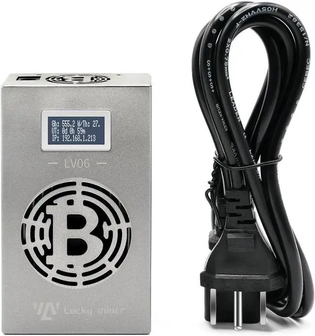 Main image of Lucky Miner LV06 Bitcions Miner 500GH/S SHA-256 Asic Chip 2.4GWifi Low Noise Solo Crypto Miner Home use Lottery Machine Efficient & Support Multiple Modes and Mine Multiple cryptocurrencies,Gray