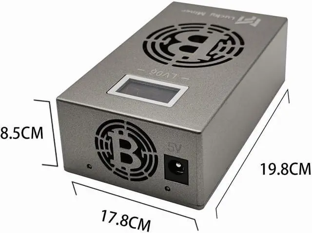 Alt view image 2 of 7 - Lucky Miner LV06 Bitcions Miner 500GH/S SHA-256 Asic Chip 2.4GWifi Low Noise Solo Crypto Miner Home use Lottery Machine Efficient & Support Multiple Modes and Mine Multiple cryptocurrencies,Gray