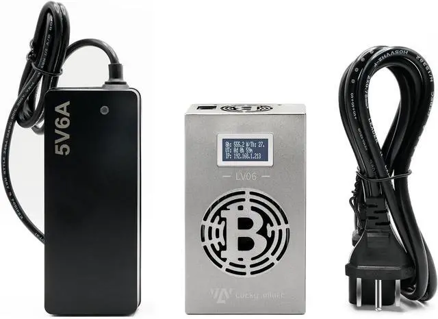 Alt view image 7 of 7 - Lucky Miner LV06 Bitcions Miner 500GH/S SHA-256 Asic Chip 2.4GWifi Low Noise Solo Crypto Miner Home use Lottery Machine Efficient & Support Multiple Modes and Mine Multiple cryptocurrencies,Gray