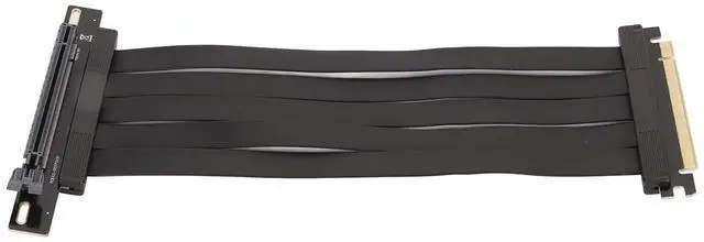 Alt view image 3 of 7 - PCIE 4.0 X16 Graphics Card Extension Cable, 90 Degree High Speed Riser Cable, Shielded for Lossless Signal, Compatible with RTX4090, Ultra Soft Design for Better Cable Management