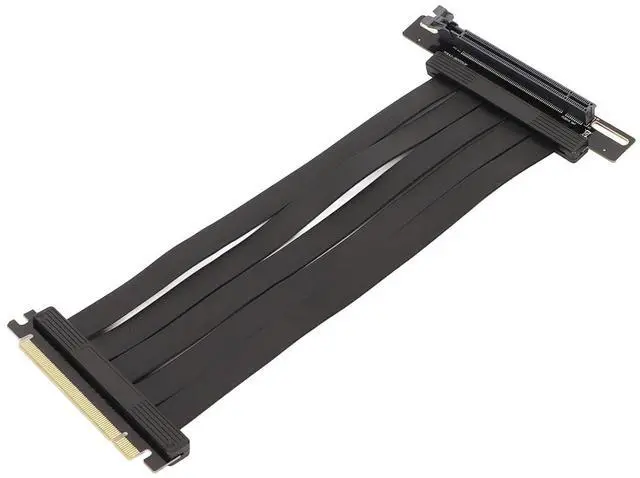 Alt view image 6 of 7 - PCIE 4.0 X16 Graphics Card Extension Cable, 90 Degree High Speed Riser Cable, Shielded for Lossless Signal, Compatible with RTX4090, Ultra Soft Design for Better Cable Management