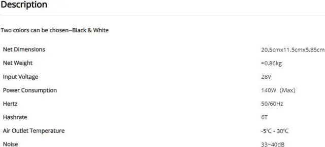 Alt view image 6 of 6 - New Canaan Avalon Nano 3S White BTC Miner 6TH/s 140W Bitcoin ASIC Miner Include PSU (Black)