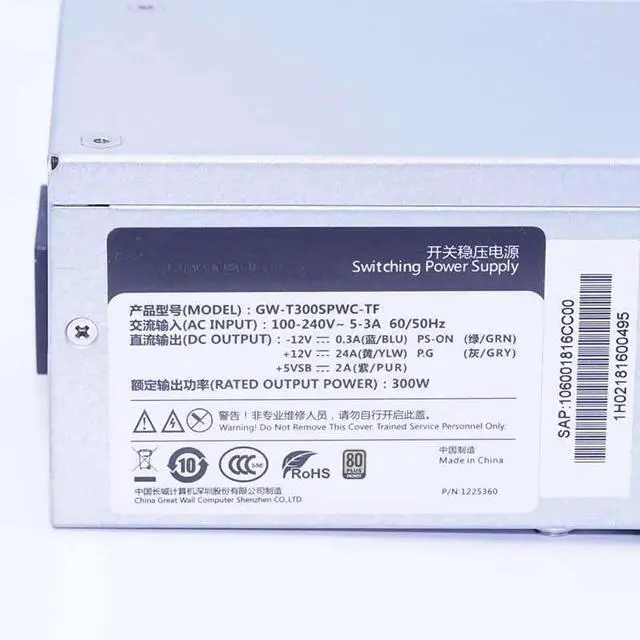 Alt view image 5 of 5 - PSU 12Pin 300W Power Supply GW-T300SPWC-TF GW-TFX200AHD