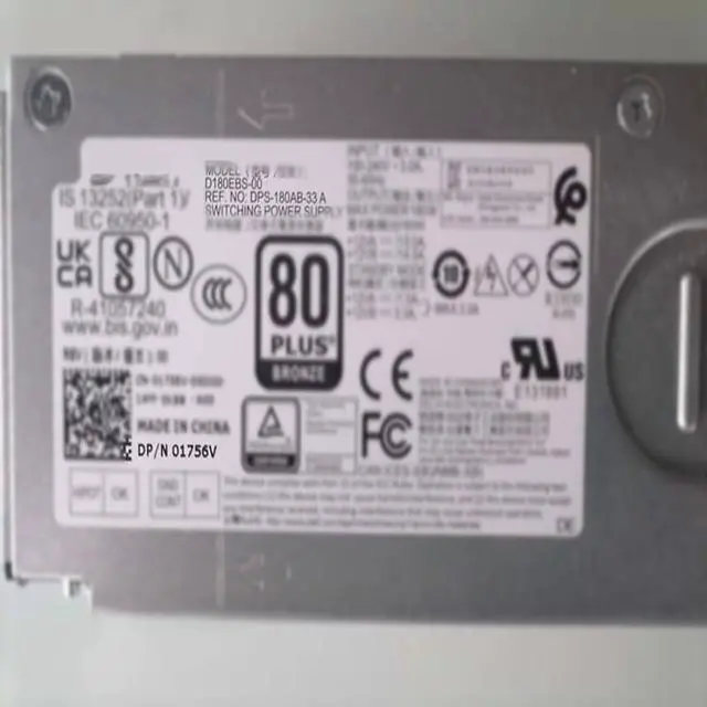 Alt view image 5 of 6 - PSU for 3710 3910 8P 180W Power Supply 01756V D180EBS-00 AC180EBS-00 F3J97 H180EBS-00 L180EBS-00 0T685J NC77H
